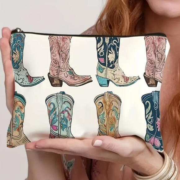 Handbags - Western Boots Make Up Pouch